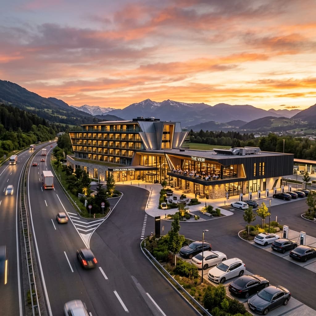 Premium European Highway Rest Stop